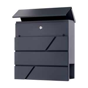PALAWAN mailbox with newspaper holder, anthracite